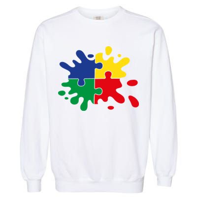 Splash Puzzle Garment-Dyed Sweatshirt