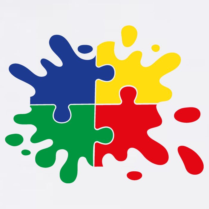 Splash Puzzle Garment-Dyed Sweatshirt
