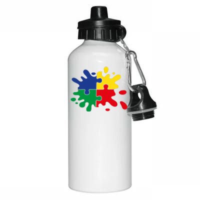 Splash Puzzle Aluminum Water Bottle