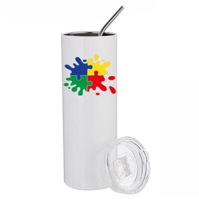 Splash Puzzle Stainless Steel Tumbler