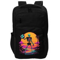 Skeleton Playing Soccer Halloween Costume Kids Impact Tech Backpack