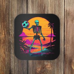 Skeleton Playing Soccer Halloween Costume Kids Coaster