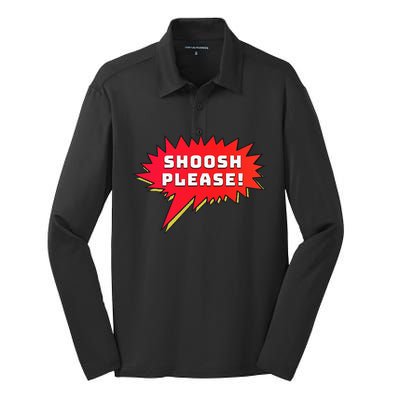 Shoosh Please! Silk Touch Performance Long Sleeve Polo