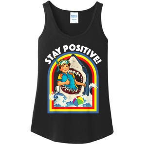 Stay Positive Shark Lover Wildlife Ocean Sea Animal Lover Ladies Essential Tank