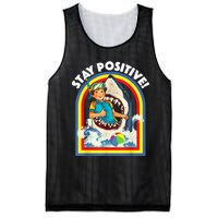 Stay Positive Shark Lover Wildlife Ocean Sea Animal Lover Mesh Reversible Basketball Jersey Tank