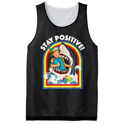 Stay Positive Shark Lover Wildlife Ocean Sea Animal Lover Mesh Reversible Basketball Jersey Tank