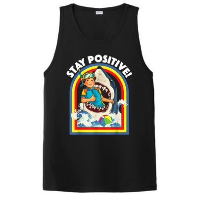 Stay Positive Shark Lover Wildlife Ocean Sea Animal Lover PosiCharge Competitor Tank