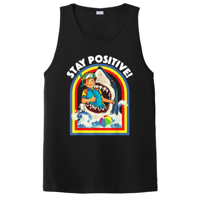 Stay Positive Shark Lover Wildlife Ocean Sea Animal Lover PosiCharge Competitor Tank