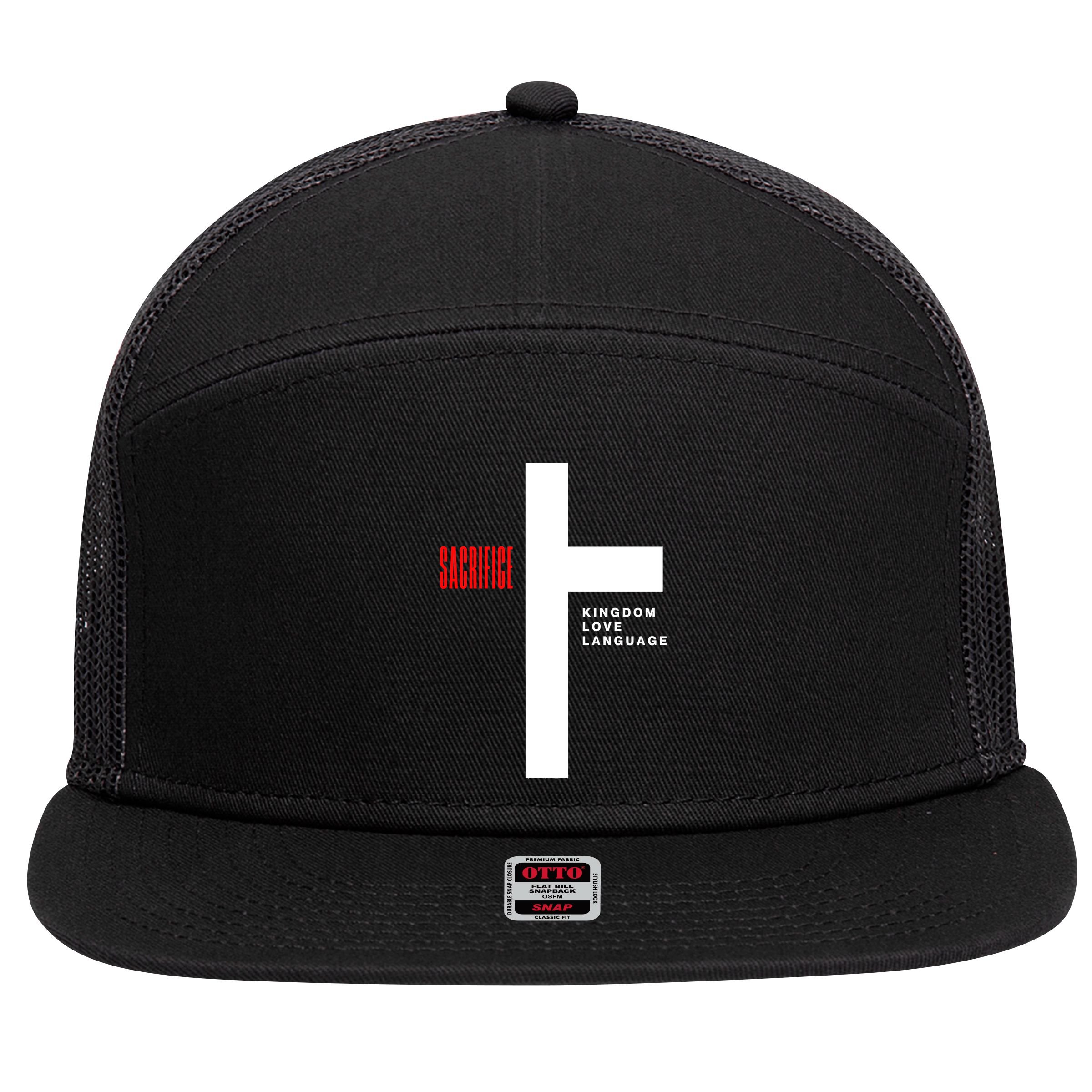Sacrifice Premium 7 Panel Mesh Trucker Snapback Hat