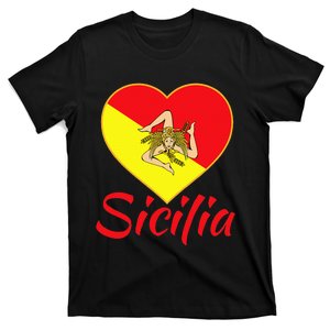 Sicilian Pride Sicilia I Love Sicily Trinacria T-Shirt