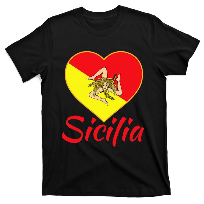 Sicilian Pride Sicilia I Love Sicily Trinacria T-Shirt