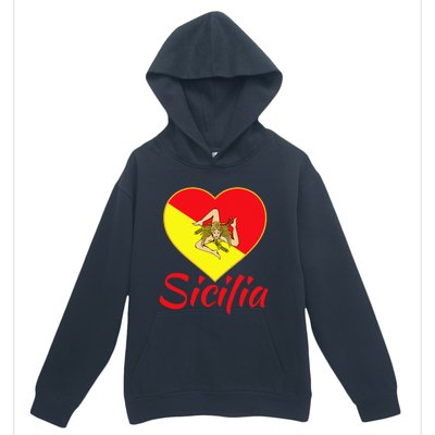 Sicilian Pride Sicilia I Love Sicily Trinacria Urban Pullover Hoodie