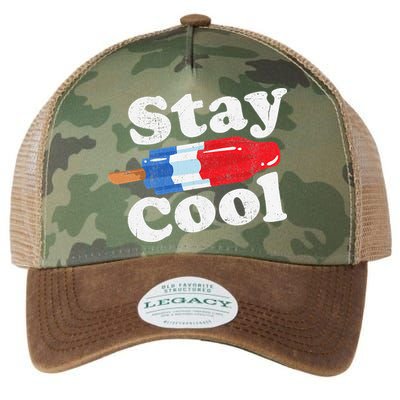 Summer Popsicle Stay Cool Funny Bomb Retro 80s Pop Gift Legacy Tie Dye Trucker Hat