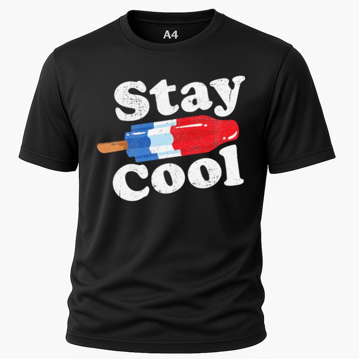 Summer Popsicle Stay Cool Funny Bomb Retro 80s Pop Gift Cooling Performance Crew T-Shirt