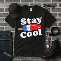Summer Popsicle Stay Cool Funny Bomb Retro 80s Pop Gift Tall T-Shirt