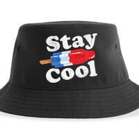 Summer Popsicle Stay Cool Funny Bomb Retro 80s Pop Gift Sustainable Bucket Hat