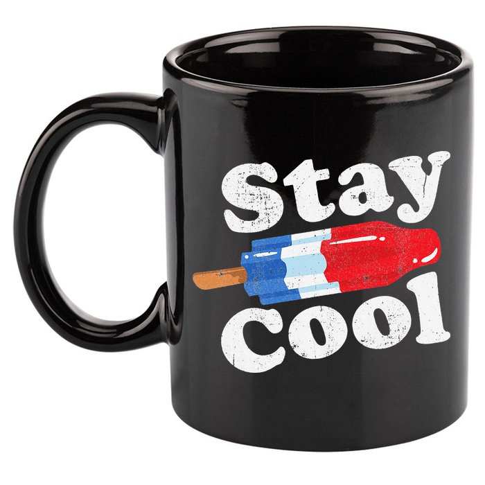 Summer Popsicle Stay Cool Funny Bomb Retro 80s Pop Gift 11oz C Handle Ceramic Mug