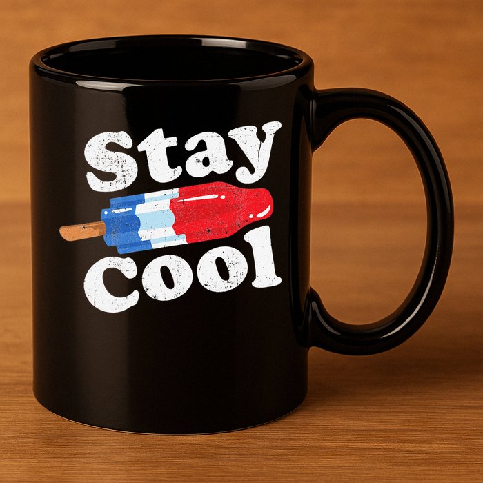 Summer Popsicle Stay Cool Funny Bomb Retro 80s Pop Gift 11oz C Handle Ceramic Mug