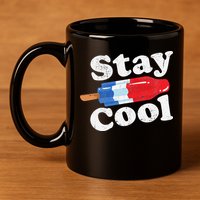 Summer Popsicle Stay Cool Funny Bomb Retro 80s Pop Gift 11oz C Handle Ceramic Mug