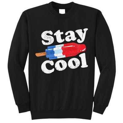 Summer Popsicle Stay Cool Funny Bomb Retro 80s Pop Gift Tall Sweatshirt