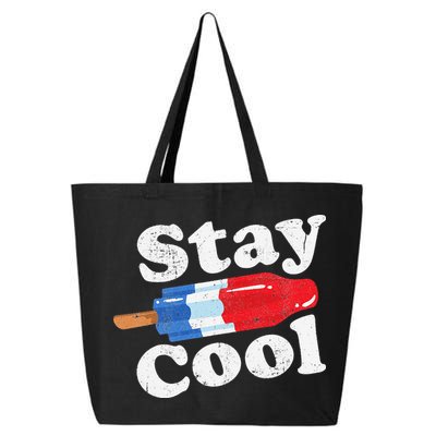 Summer Popsicle Stay Cool Funny Bomb Retro 80s Pop Gift 25L Jumbo Tote