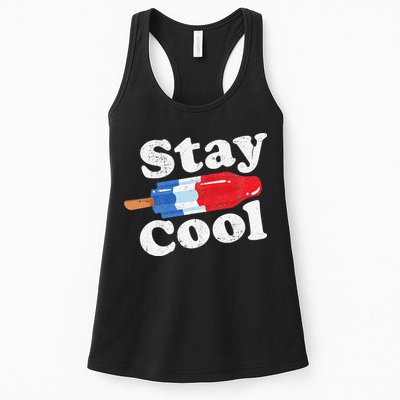 Summer Popsicle Stay Cool Funny Bomb Retro 80s Pop Gift Womens Tank Top