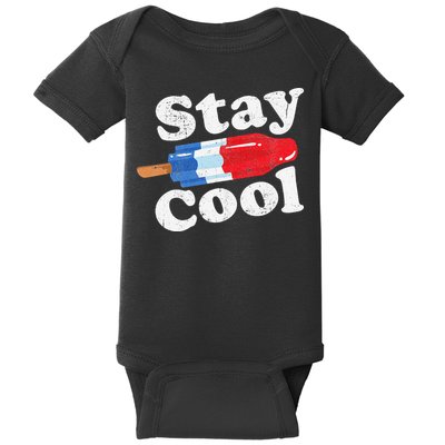 Summer Popsicle Stay Cool Funny Bomb Retro 80s Pop Gift Baby Bodysuit