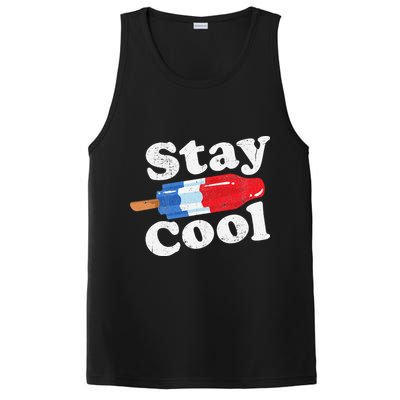 Summer Popsicle Stay Cool Funny Bomb Retro 80s Pop Gift PosiCharge Competitor Tank