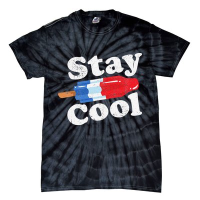 Summer Popsicle Stay Cool Funny Bomb Retro 80s Pop Gift Tie-Dye T-Shirt