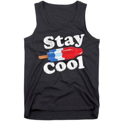 Summer Popsicle Stay Cool Funny Bomb Retro 80s Pop Gift Tank Top