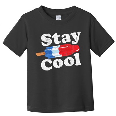 Summer Popsicle Stay Cool Funny Bomb Retro 80s Pop Gift Toddler T-Shirt