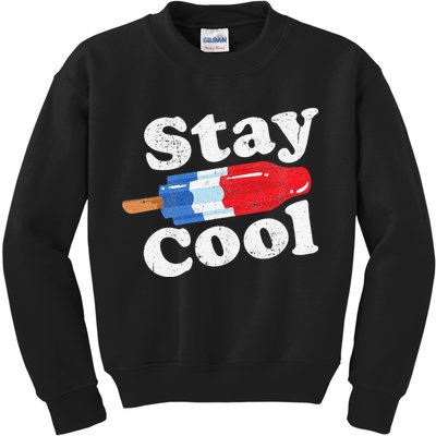 Summer Popsicle Stay Cool Funny Bomb Retro 80s Pop Gift Kids Sweatshirt