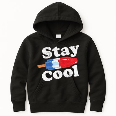Summer Popsicle Stay Cool Funny Bomb Retro 80s Pop Gift Kids Hoodie