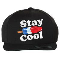 Summer Popsicle Stay Cool Funny Bomb Retro 80s Pop Gift Wool Snapback Cap