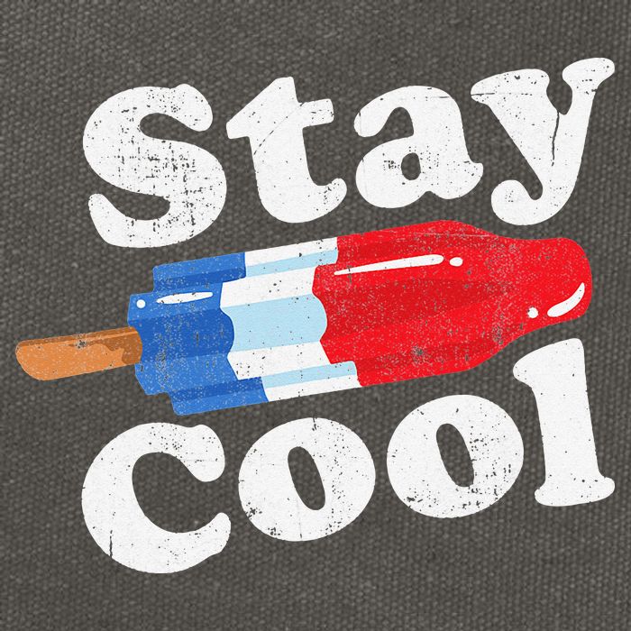 Summer Popsicle Stay Cool Funny Bomb Retro 80s Pop Gift Cotton Canvas Backpack
