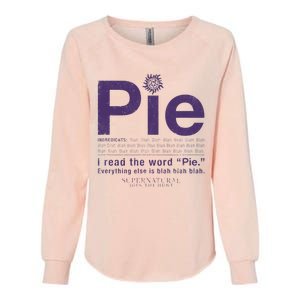 Supernatural Pie Womens California Wash Sweatshirt