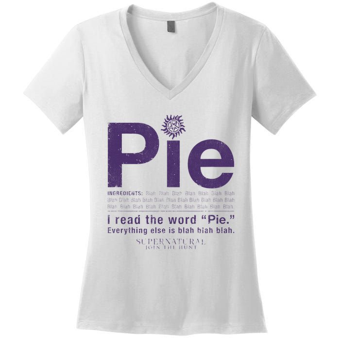 Supernatural Pie Women's V-Neck T-Shirt