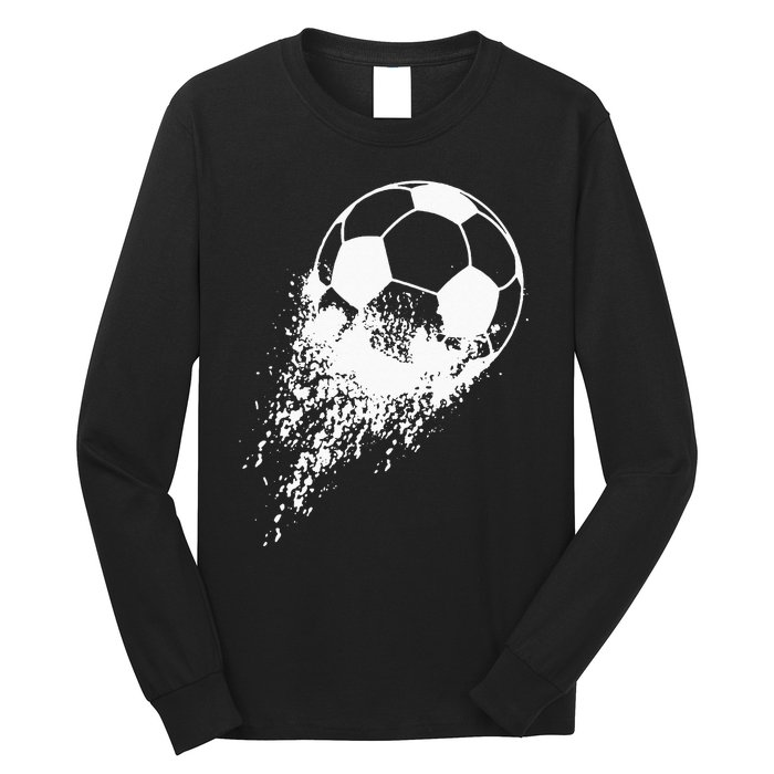 Soccer Player Sports Vintage Men Soccer Ball Long Sleeve Shirt