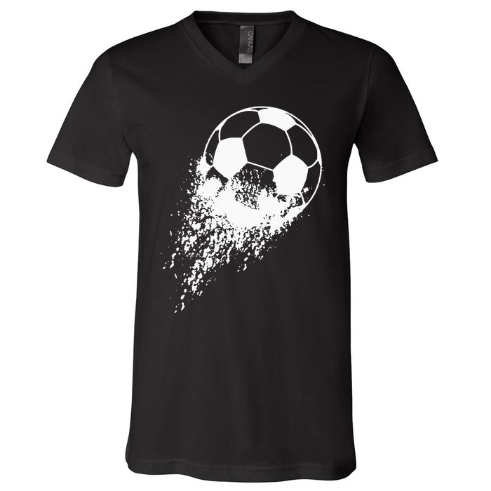 Soccer Player Sports Vintage Men Soccer Ball V-Neck T-Shirt