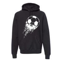 Soccer Player Sports Vintage Men Soccer Ball Premium Hoodie