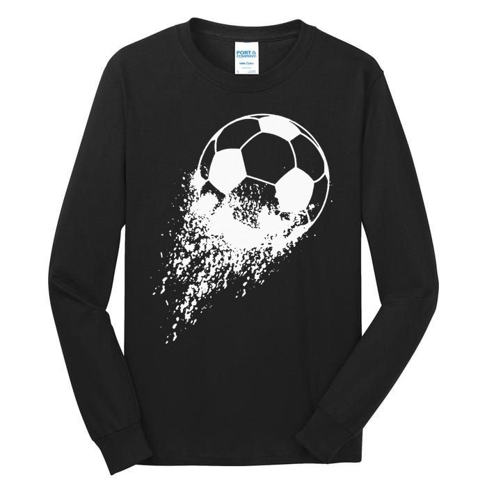 Soccer Player Sports Vintage Men Soccer Ball Tall Long Sleeve T-Shirt