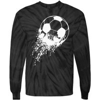 Soccer Player Sports Vintage Men Soccer Ball Tie-Dye Long Sleeve Shirt