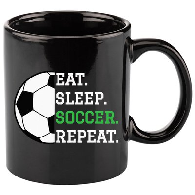 Soccer Player Soccer Lover Eat Sleep Soccer Repeat 11oz C Handle Ceramic Mug