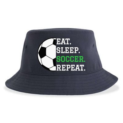 Soccer Player Soccer Lover Eat Sleep Soccer Repeat Sustainable Bucket Hat