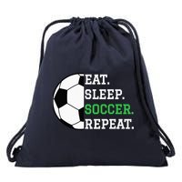Soccer Player Soccer Lover Eat Sleep Soccer Repeat Drawstring Bag