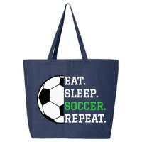 Soccer Player Soccer Lover Eat Sleep Soccer Repeat 25L Jumbo Tote