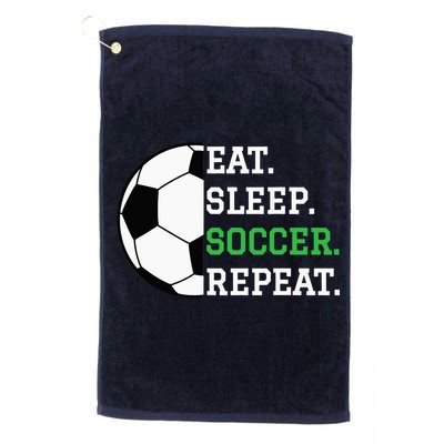 Soccer Player Soccer Lover Eat Sleep Soccer Repeat Golf Towel