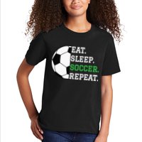 Soccer Player Soccer Lover Eat Sleep Soccer Repeat Kids T-Shirt