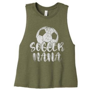 Soccer Player Soccer Nana Soccer Lover Sport Women's Racerback Cropped Tank