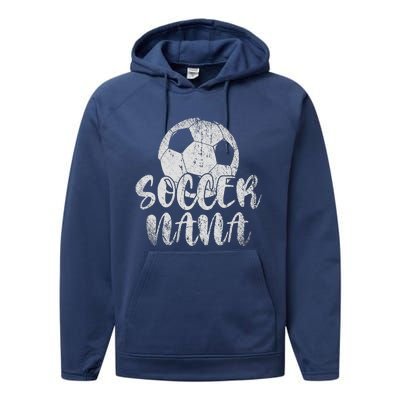 Soccer Player Soccer Nana Soccer Lover Sport Performance Fleece Hoodie